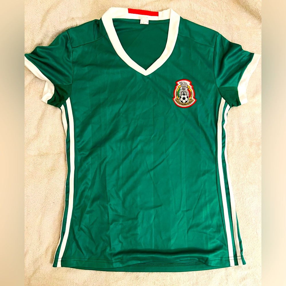Mexico Football Soccer Green S/S Shirt Jersey Size XS Embroidered Patch